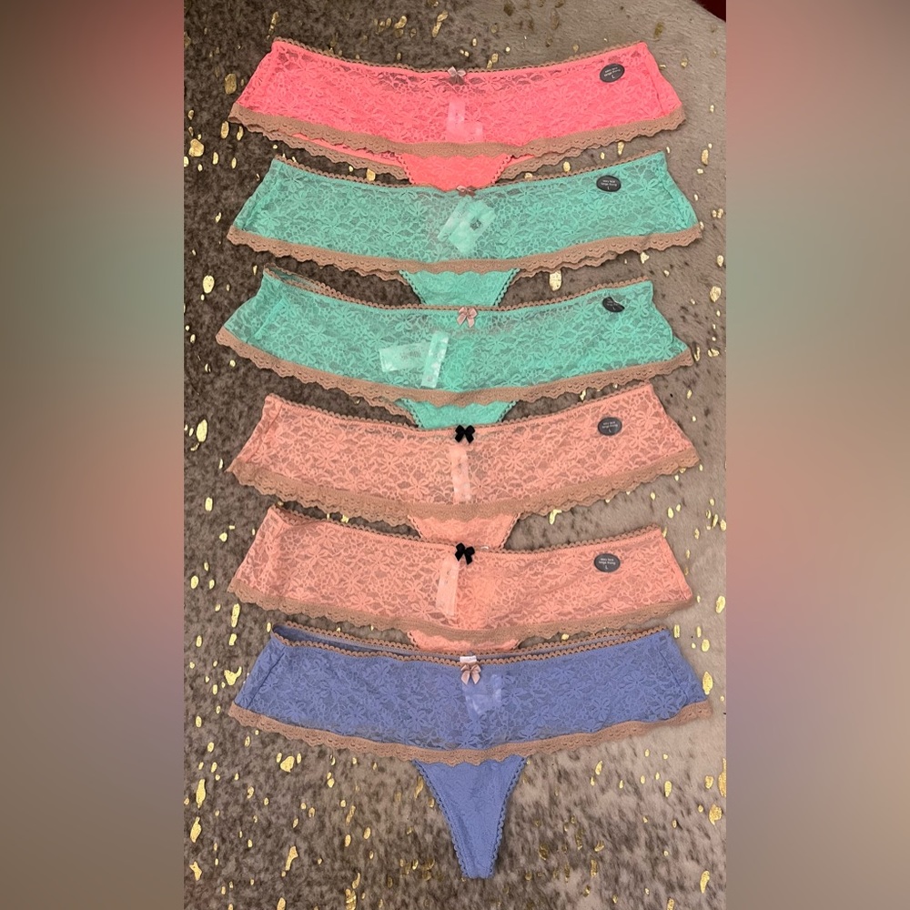 NWT Gap Body Sexy Lace Tanga Thong Size L (Lot of 6)